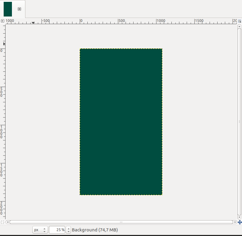 Painting the background in dark green
